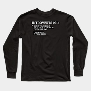 How to be introvert Long Sleeve T-Shirt